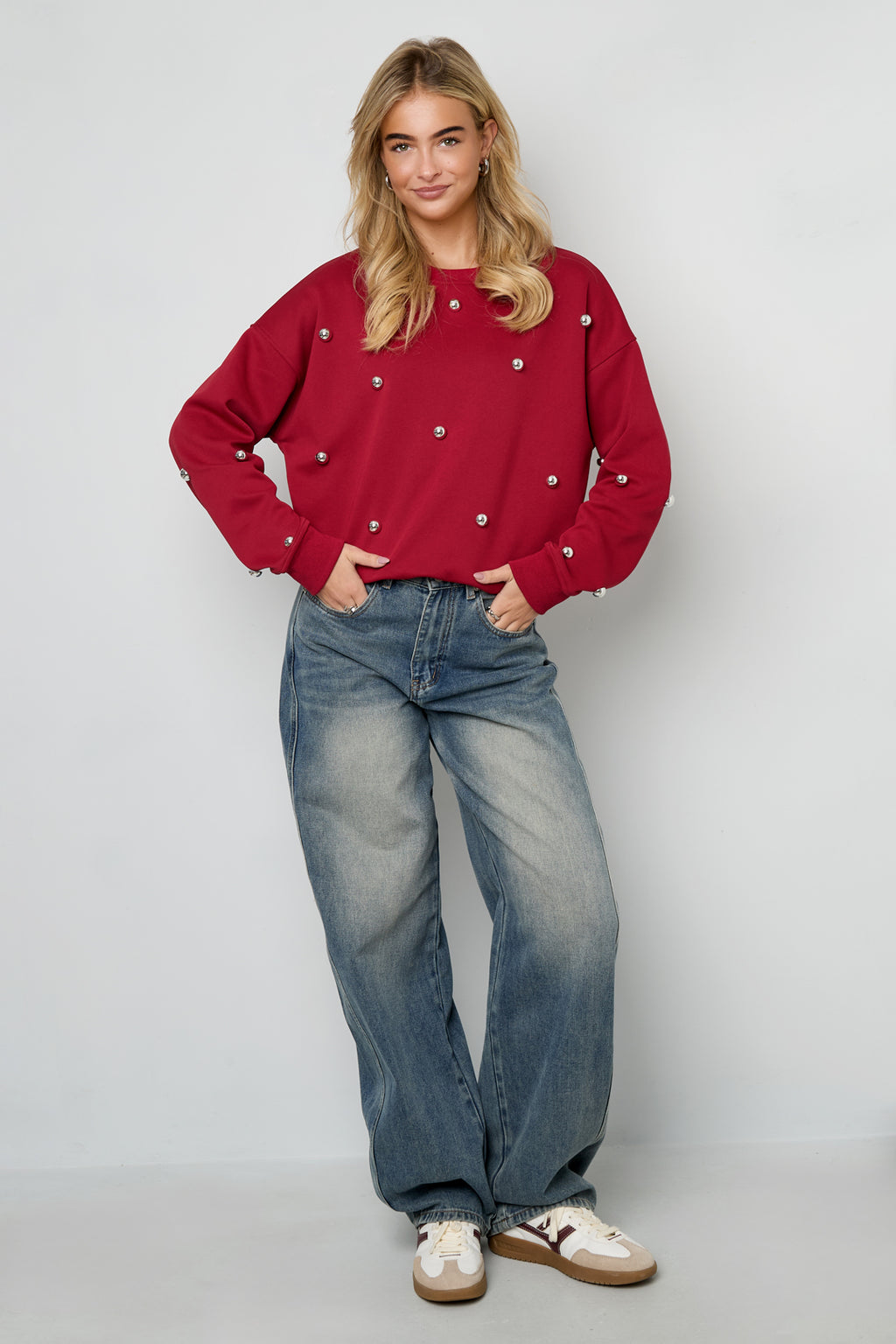 Sweater with studs