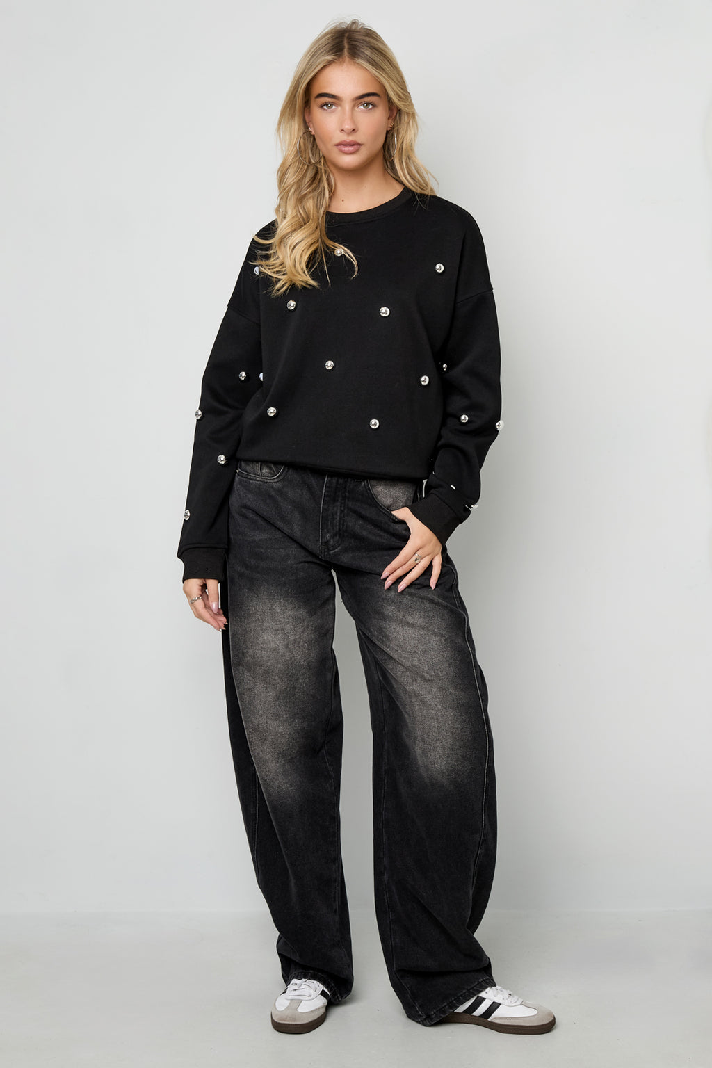 Sweater with studs
