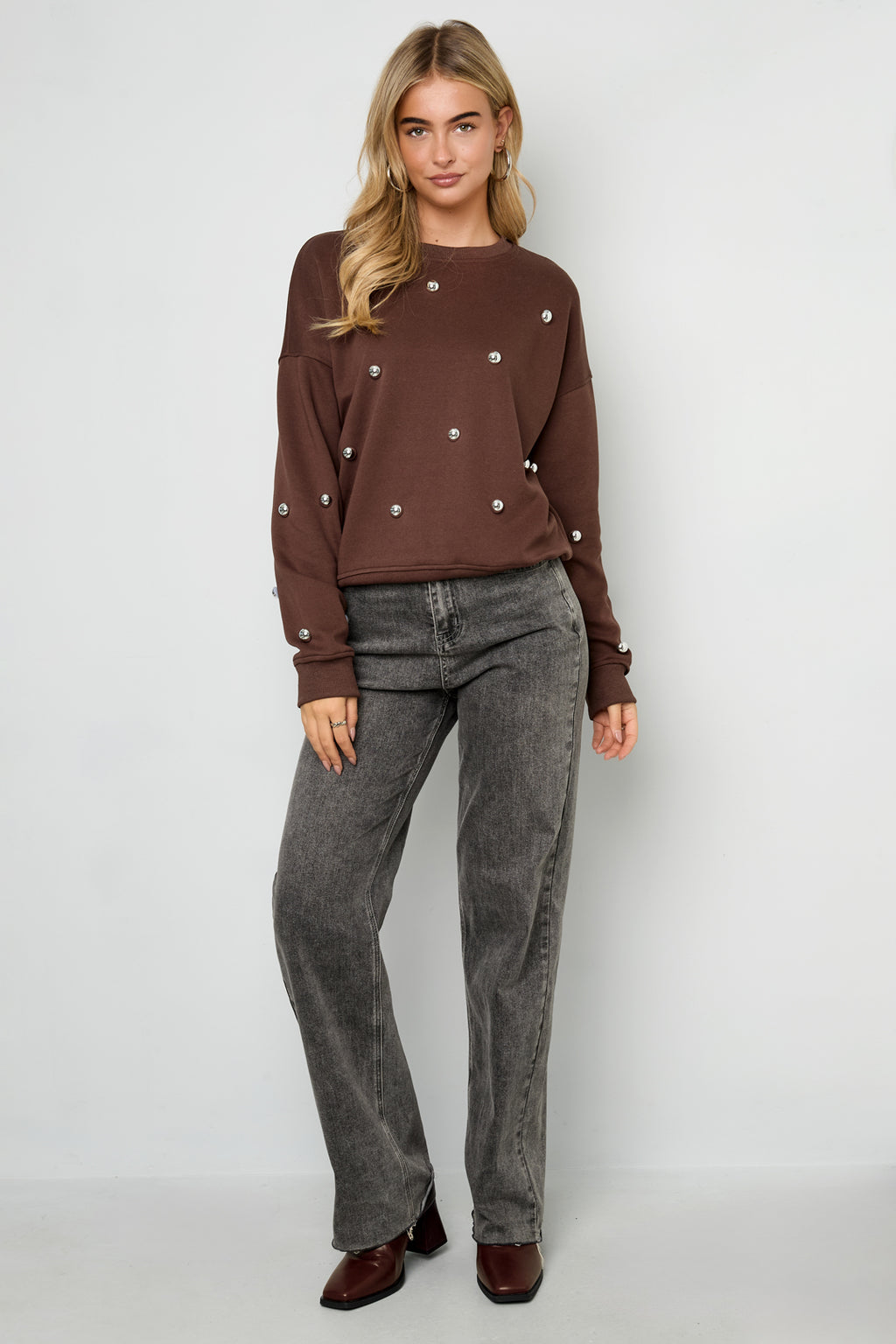 Sweater with studs