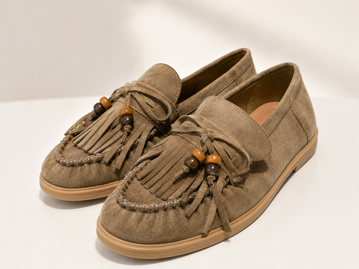 Boho Loafers met Franjes & Kralen – Limited Stock