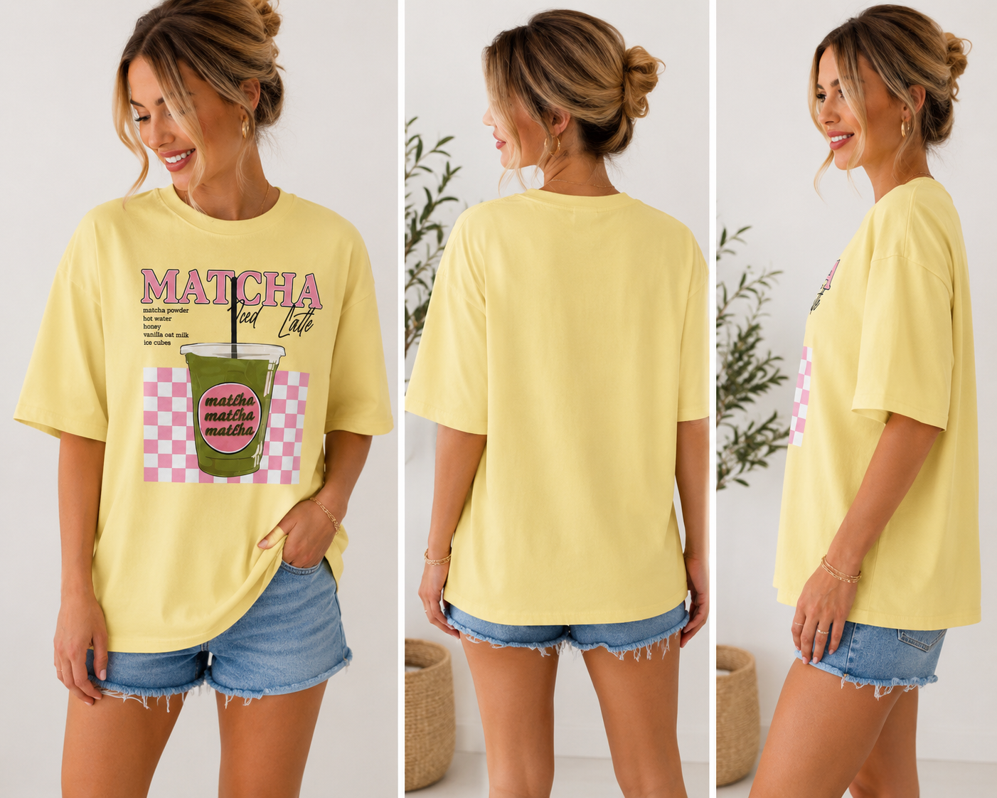 Matcha Iced Latte Oversized T-Shirt