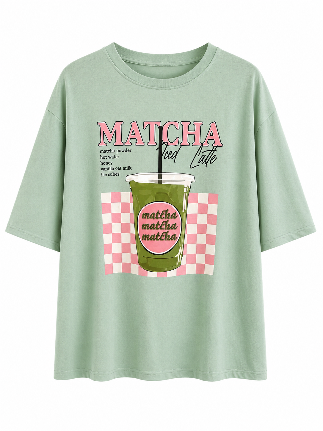 Matcha Iced Latte Oversized T-Shirt
