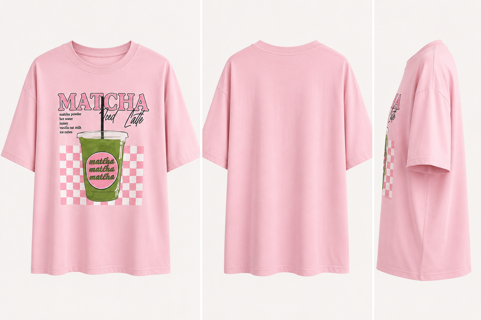 Matcha Iced Latte Oversized T-Shirt