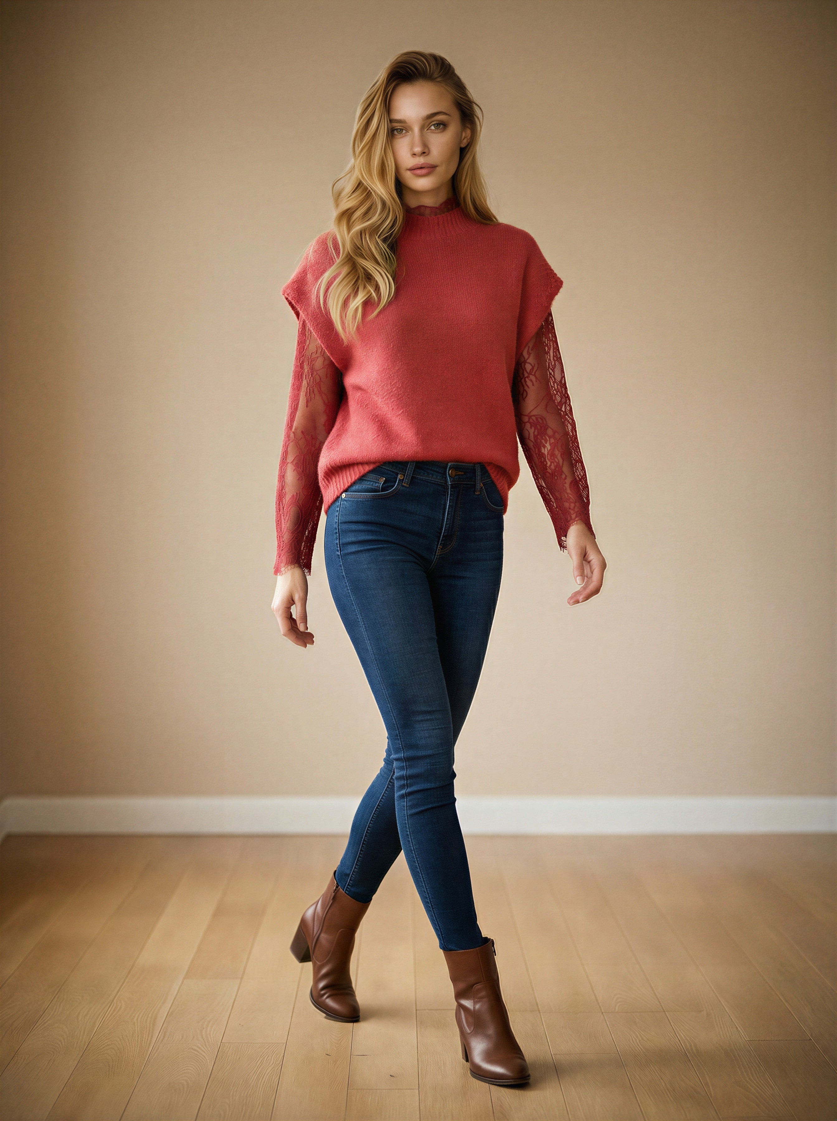 Trui Lilly – Licht Oversize | Transparante Details met Rauwe Afwerking