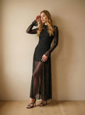 Valerie Sheer Dot Maxi Dress