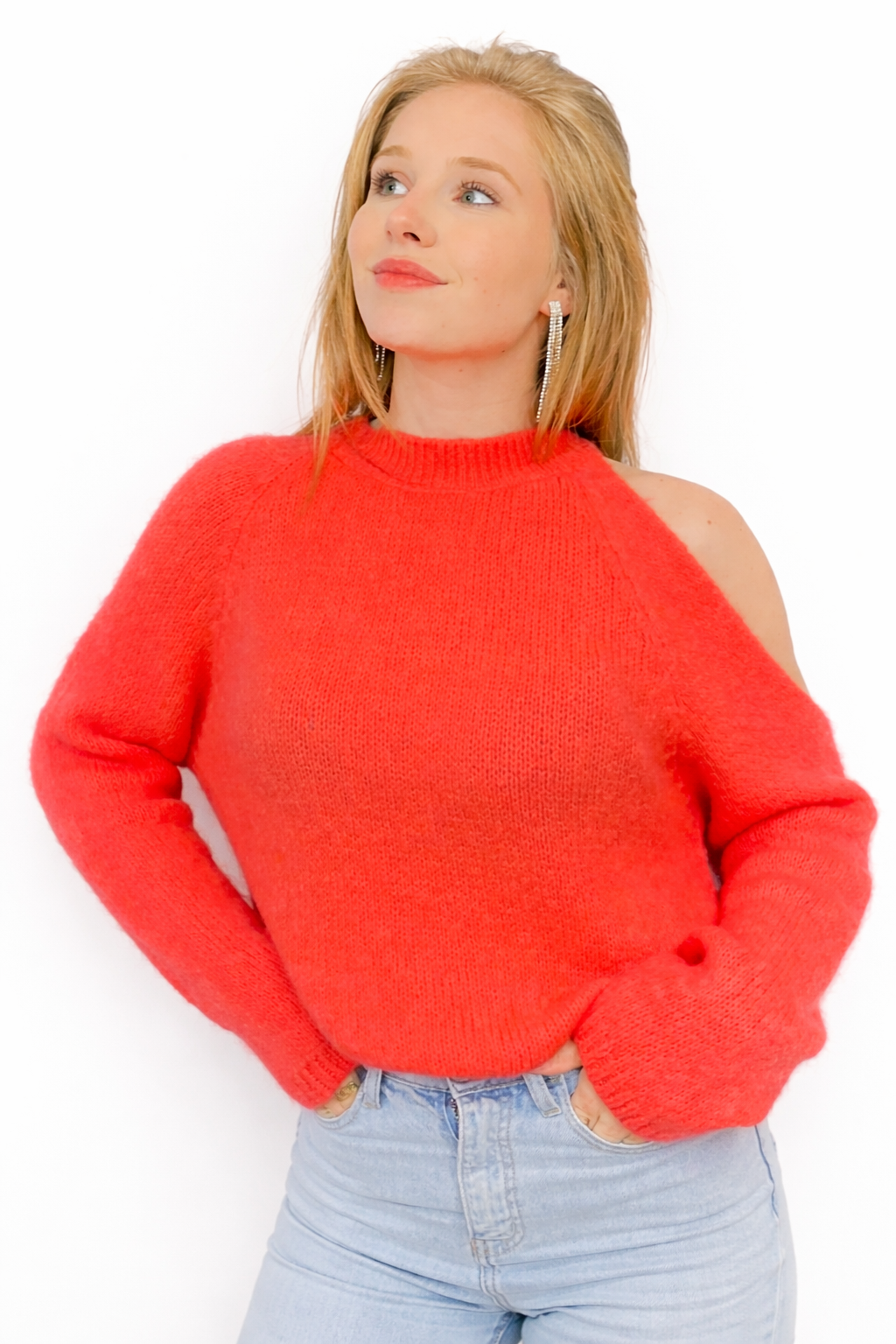 Trui Mila Open Shoulder – Mohair Knit